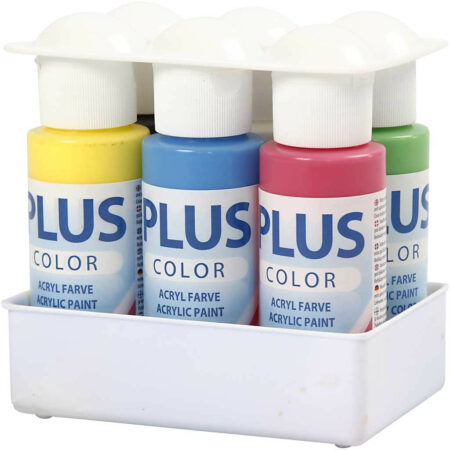Plus Color acrylverf - Color School 6 x 60 ml - primaire kleuren - Afbeelding 2
