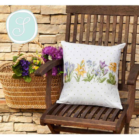 Simy's Studio Borduurpakket - Kussenhoes 4 seizoenen 39cmx39cm - Afbeelding 4