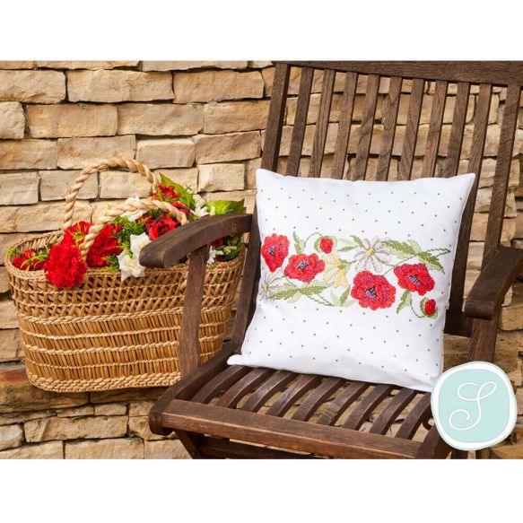 Simy's Studio Borduurpakket - Kussenhoes 4 seizoenen 39cmx39cm - Afbeelding 3