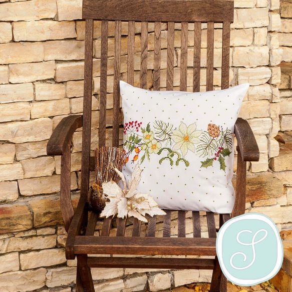 Simy's Studio Borduurpakket - Kussenhoes 4 seizoenen 39cmx39cm