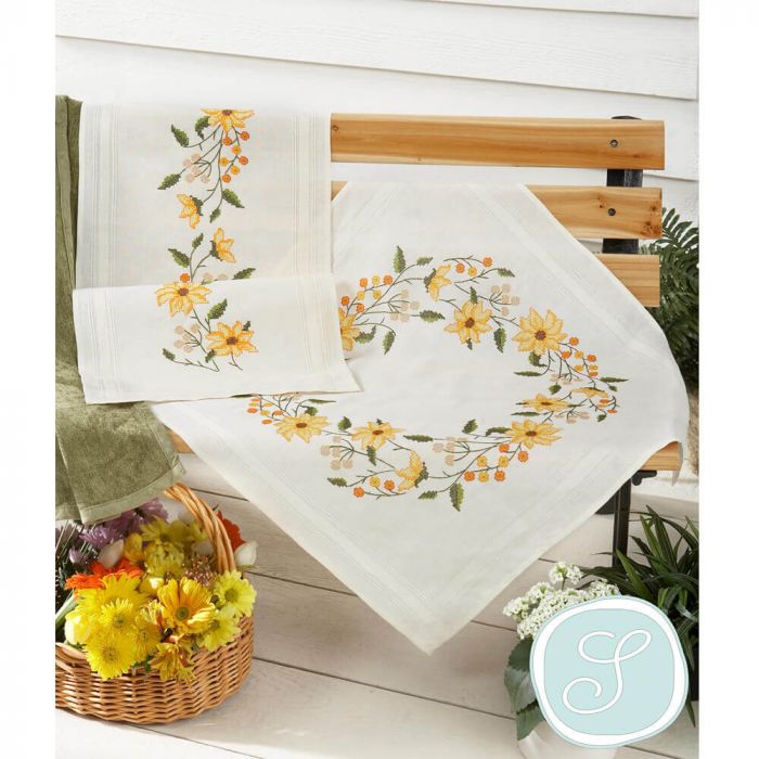 Simy's Studio Borduurpakket - Voorbedrukte tafelloper