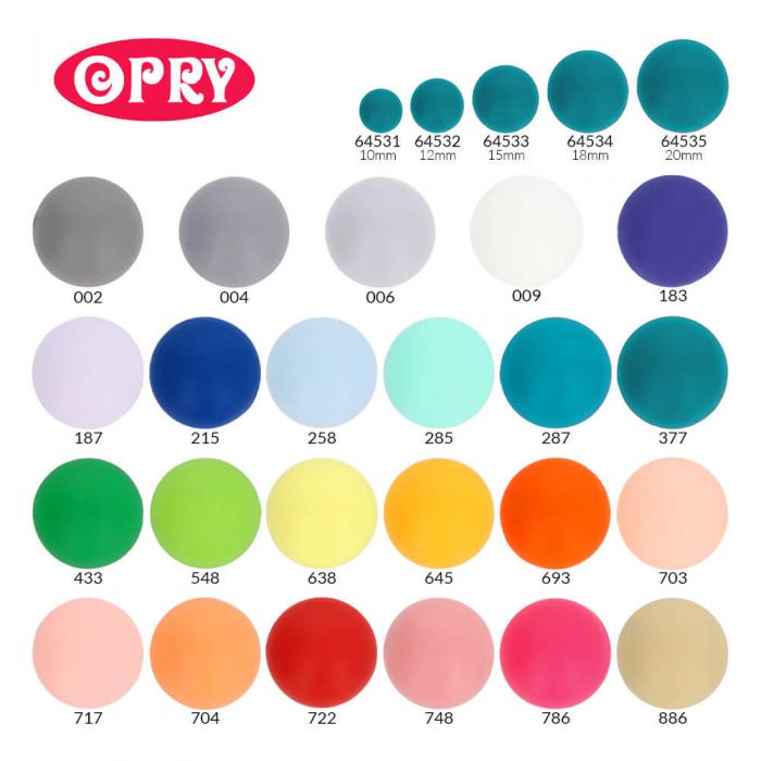 Opry Siliconen Kralen Rond 20mm - 5 stuks, Diverse Kleuren - Afbeelding 26