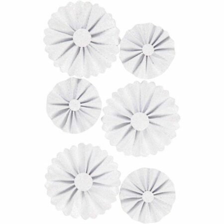 Rosettes, 6 stuks, diverse kleuren - Afbeelding 5