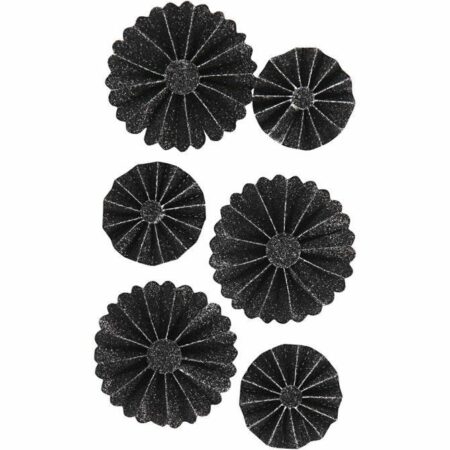 Rosettes, 6 stuks, diverse kleuren - Afbeelding 4