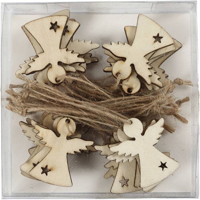 Hangende Kerstdecoratie Engeltjes - 24 stuks - Afbeelding 3