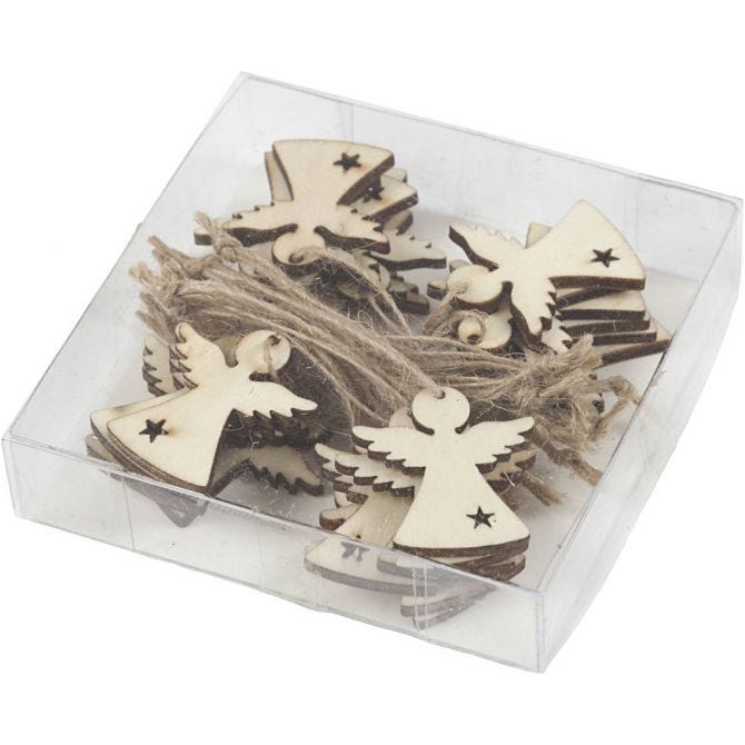 Hangende Kerstdecoratie Engeltjes - 24 stuks - Afbeelding 4