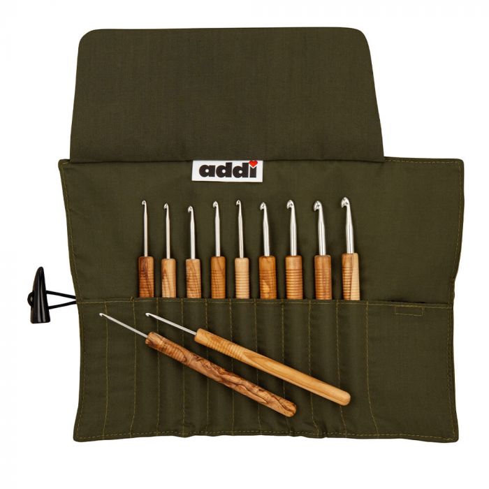Addi Wrap Haaknaaldenset - Olijvenhout