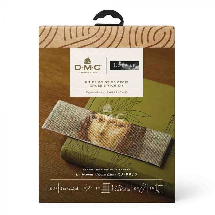 DMC Kruissteek Kit - Mona Lisa Boekenlegger - Afbeelding 5