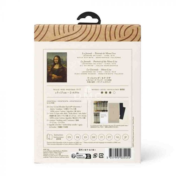 DMC Kruissteek Kit - Mona Lisa Boekenlegger - Afbeelding 6