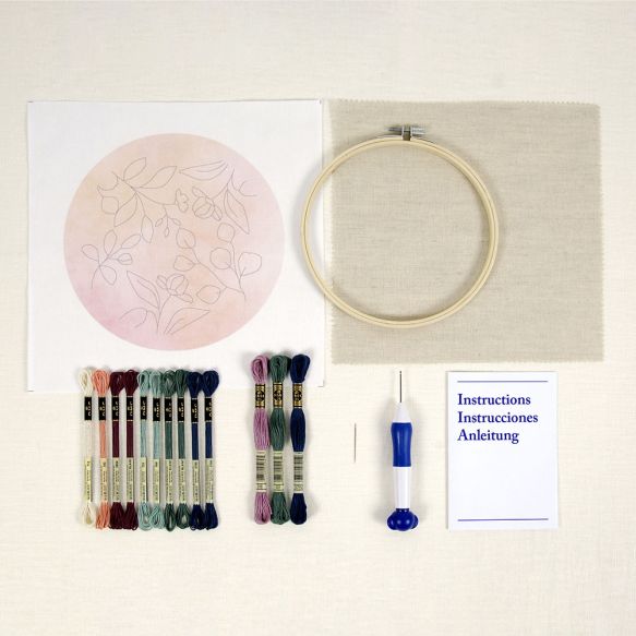 DMC Punch Needle Kit 18,5cm - Tropical Flowers - Afbeelding 3