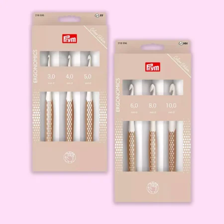 Prym Ergonomics wolhaaknaalden set taupe - Diverse varianten